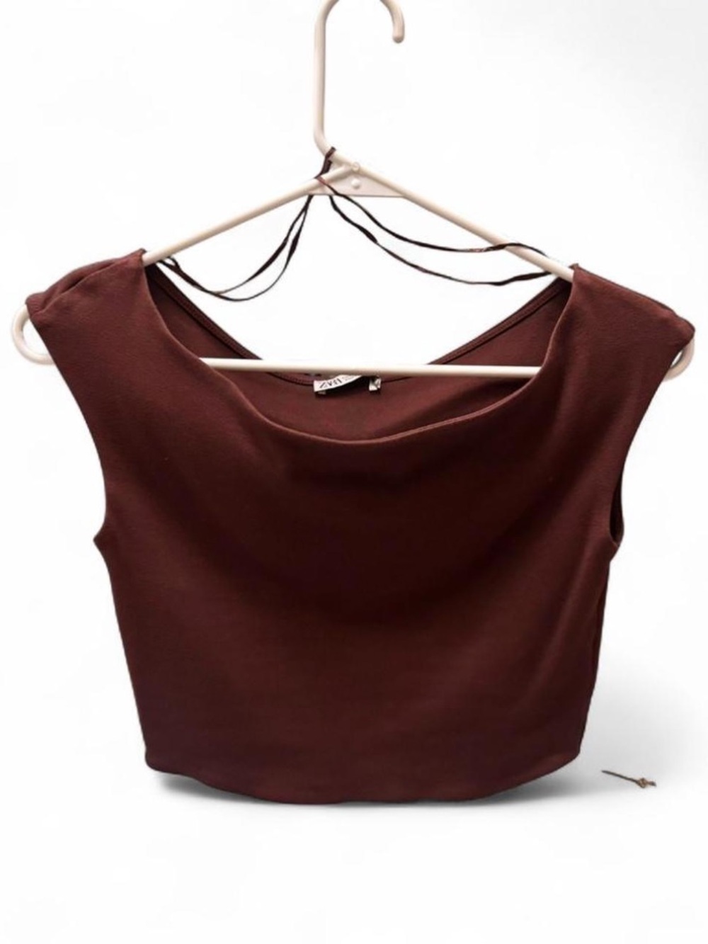 Zara brown crop top